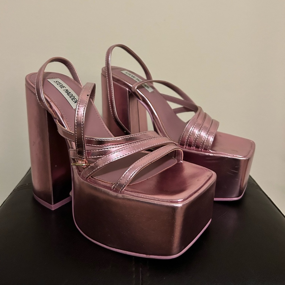 Steve Madden Pink Thorne Platform Heels